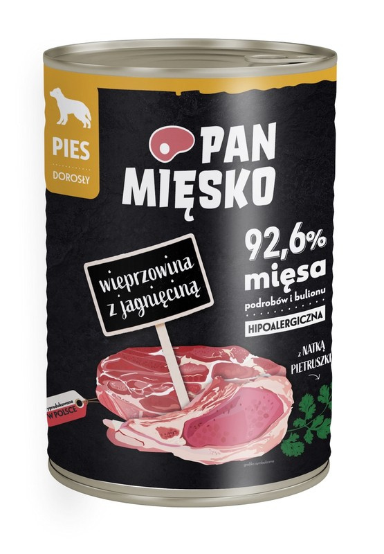 Pan Mięsko Adult wieprzowina z jagnięciną 400g Wieprzowina