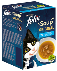 Felix Soup Original Adult Rybne smaki 6x48g