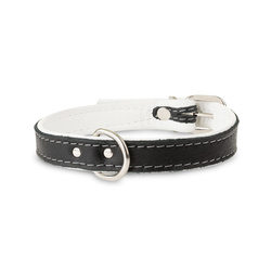 Barry King Obroża Skóra Łoś 20mm/35cm biały