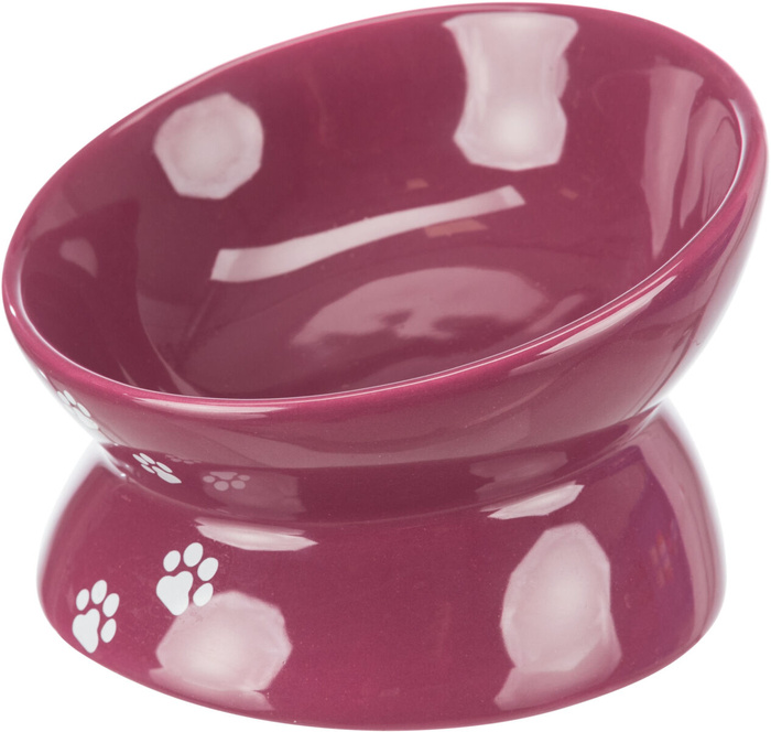 Trixie Miska dla kota purpurowa ceramiczna 0,15l/13cm podwyższana