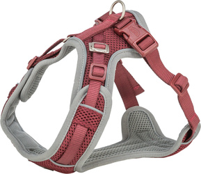 Trixie Premium FlexMesh szelki sangria L: 63-92cm/25mm dla mopsa i buldoga