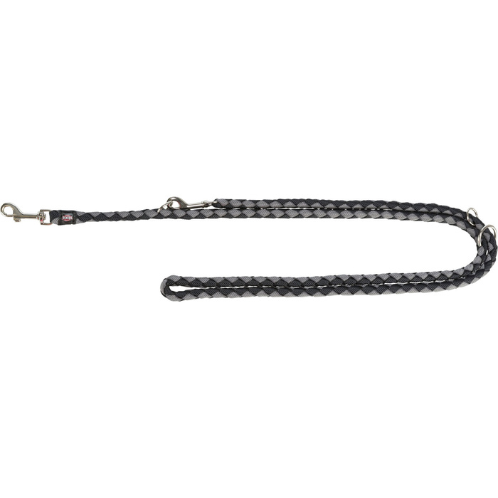 Trixie Smycz regulowana Cavo S-M: 2m/12mm czarno/srebrna