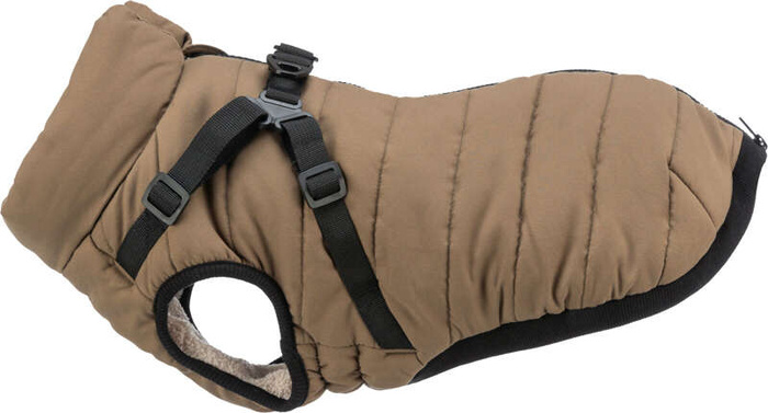 Trixie Pirou płaszczyk zimowy z szelkami dla psa piaskowy S: 40 cm