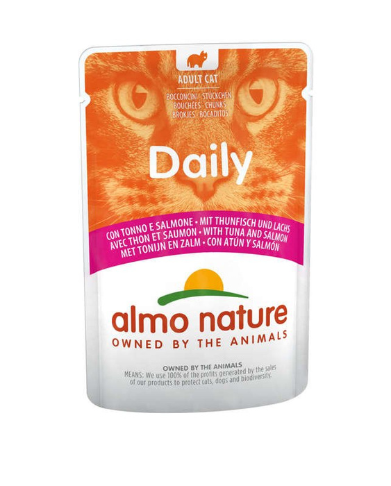 Almo Nature Daily z tuńczykiem i łososiem 12x70g