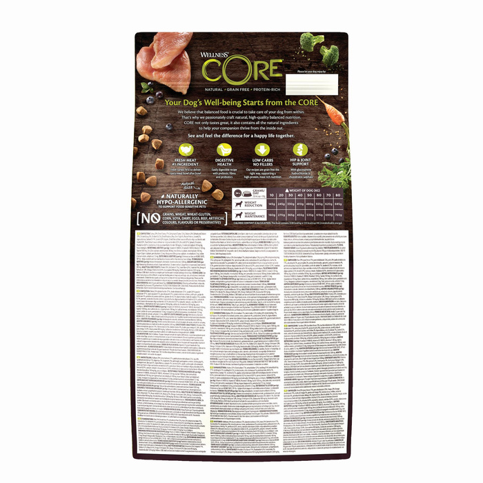 Wellness Core Adult Low Fat karma sucha dla dorosłych psów średnich i dużych ras indyk 1,8 kg