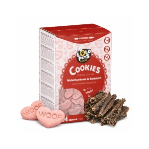 Lolo Pets Ciasteczka dla psa ze żwaczem Walentynkowe 700g