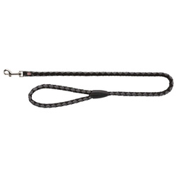 Trixie Smycz Cavo S-M: 1m/12mm czarno/Srebrna