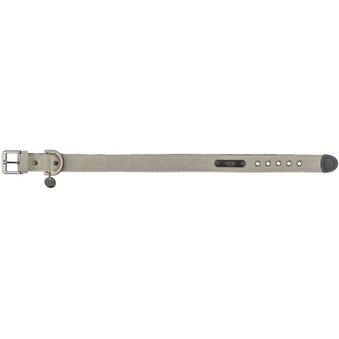 Trixie Obroża CityStyle bawełna jasnoszara L: 45-52cm/30mm szeroka