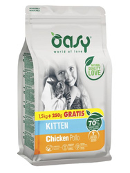Oasy Kitten Kurczak 1.5kg + 250g Gratis