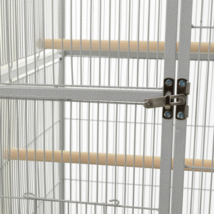 Panama Pet Woliera dla ptaków srebrna na kółkach 82x52x150cm
