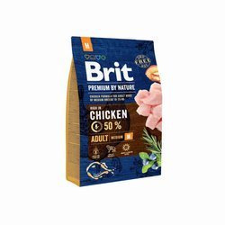 Brit Premium by Nature Adult M Kurczak 3kg sucha karma