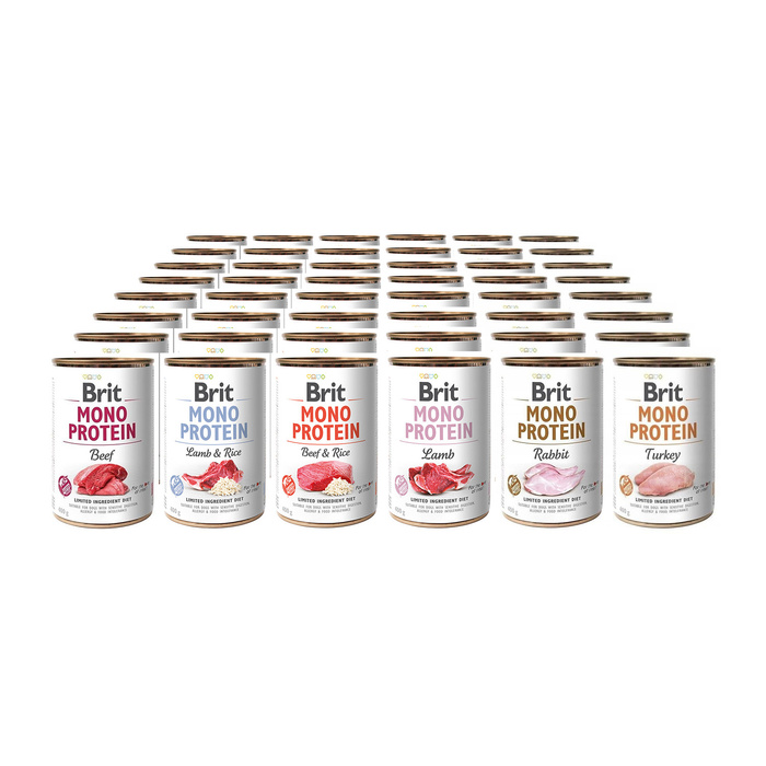 Brit Mono Protein mix smaków 400g x 48szt