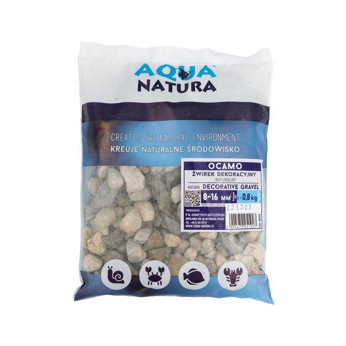 Aqua Natura Ocamo żwirek dekoracyjny do akwarium naturalny 8-16mm 0,8kg