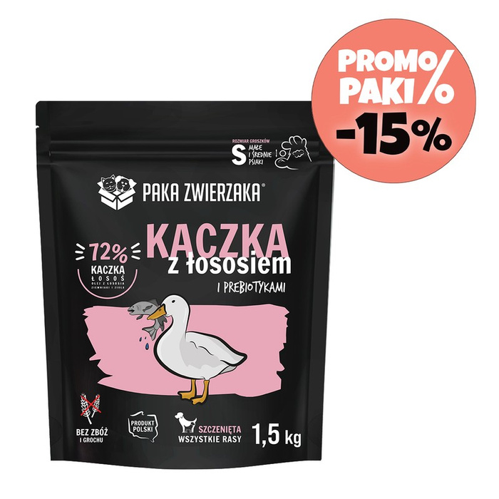 Paka Zwierzaka Seven’th Heaven Puppy Kaczka Łosoś 1,5kg