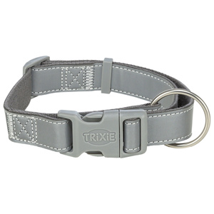 Trixie Premium Reflect obroża dla psa grafitowa M-L: 36-55cm/25mm odblaskowa