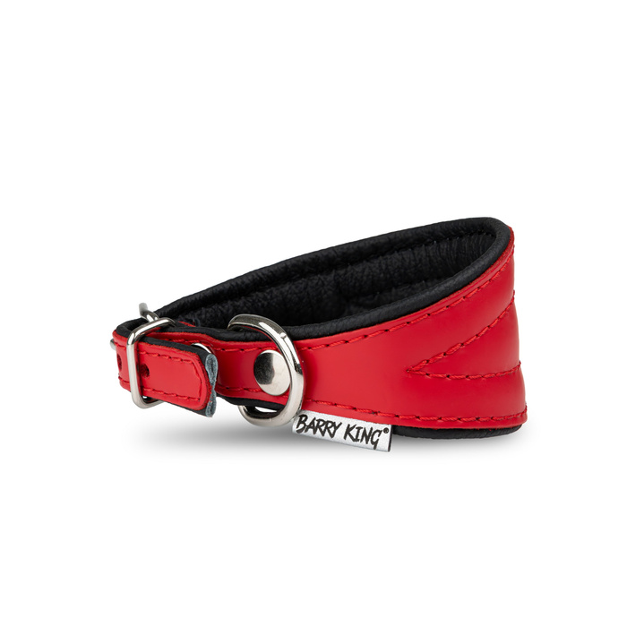 Barry King Obroża dla psa wzór chart 50mm/30cm czerwona