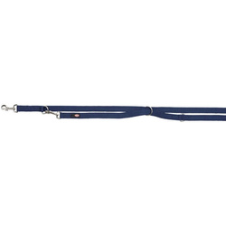 Trixie Smycz regulowana podwójna Premium M-L: 2m/20mm indygo