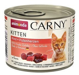 Animonda CARNY Kitten wołowina i serca indycze 200g