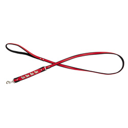 Barry King Smycz dla psa wzór pieski west 10mm/120cm czerwona
