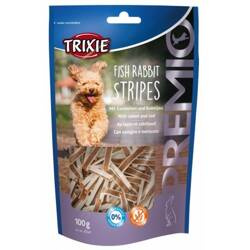 Trixie Premio Fish Rabbit Stripes paski z królikiem i dorszem 100g