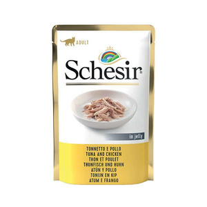 SCHESIR tuńczyk z kurczakiem w galaretce zestaw 12x 85g