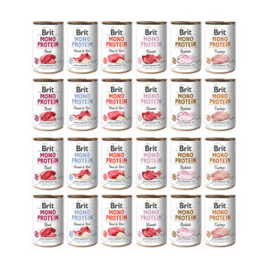 Brit Mono Protein mix smaków 400g x 24szt