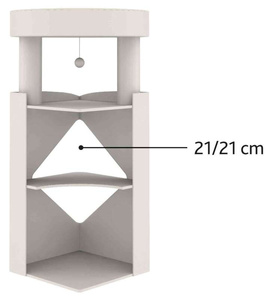 Trixie wieża dla kota Arma szaro-biała 38x38x98 cm