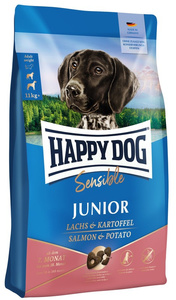 Happy Dog Sensible Junior z łososiem i ziemniakiem 10kg + gratis