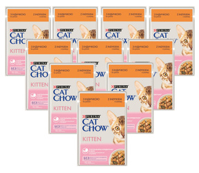 Purina Cat Chow KITTEN indyk z cukinią 26x85g