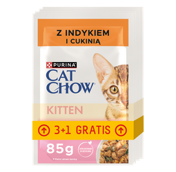 Purina Cat Chow KITTEN indyk z cukinią 20x85g