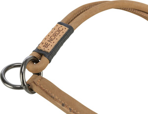 Obroża zaciskowa Be Nordic M: 45cm/8mm brązowa skórzana