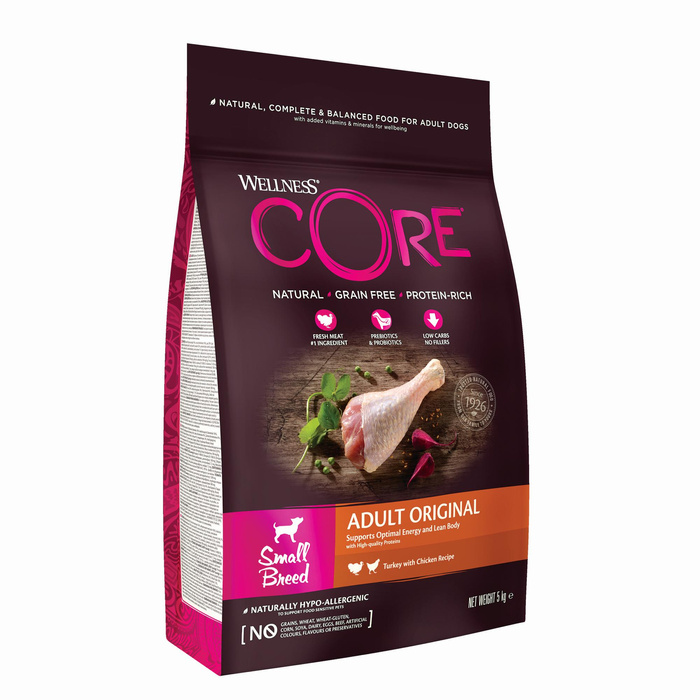 Wellness Core Small Breed Original karma sucha dla dorosłych psów małych ras indyk i kurczak 5 kg