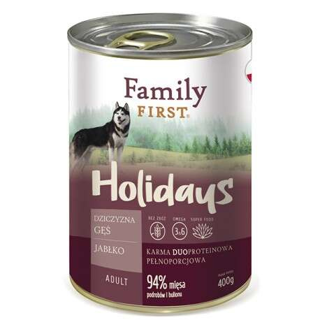 Family First Holidays z dziczyzną, gęsią i jabłkiem 400g