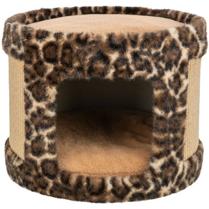 Trixie Leo legowisko zamknięte z drapakiem dla kota brązowe 38x30cm