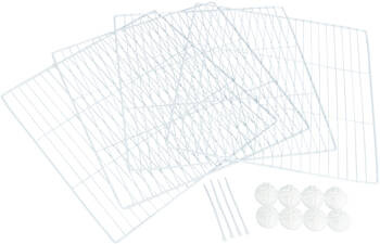 Trixie zestaw 4 metalowych paneli 35x35cm rozszerzający do 62460 białe