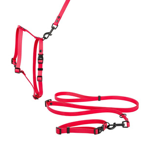 Barry King Szelki dla psa z wytrzymałej gumy czerwone 16mm/30-60cm