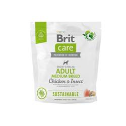 Brit Care Dog Sustainable Adult Medium Breed z kurczakiem i owadami 1kg