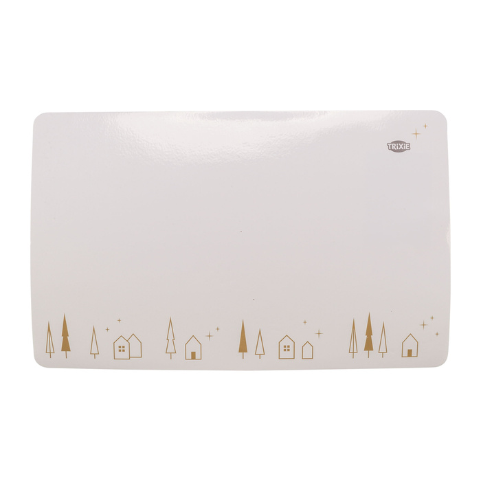Trixie Xmas Mata pod miski beżowa Ochronna Antypoślizgowa 44x28cm