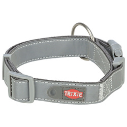 Trixie Premium Reflect obroża dla psa grafitowa XS-S: 25-35cm/20mm odblaskowa