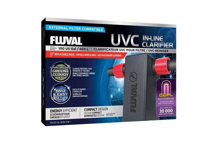 Fluval Sterylizator UVC In-Line Clarifier 16x14x6,5cm 3W max. 400L