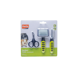 Karlie Rodent zestaw do pielęgnacji dla gryzonia grzebień szczotka nożyczki