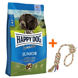 Happy Dog Sensible Junior z jagnięciną i ryżem 4kg + gratis