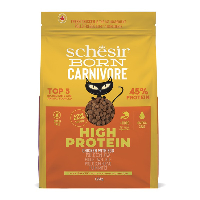 Schesir Born Carnivore Cat Dry Adult Kurczak Z Jajkiem 1,25kg