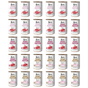 Brit Mono Protein mix bez drobiu hipoalergiczne 400g x 30 sztuk