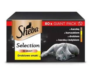 Sheba Selection Sos Drobiowe Smaki w sosie 80*85g