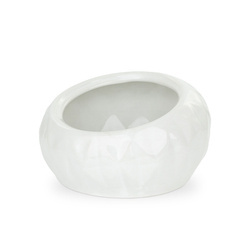 Barry King Miska biała ceramiczna 13cm zapobiega rozchlapywaniu