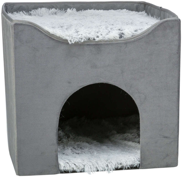 Trixie Legowisko zamknięte dla psa/kota Harvey szare/biało-czarne 38x38x38cm