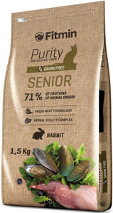 Fitmin Cat Purity Senior 1,5kg bezzbożowa Królik