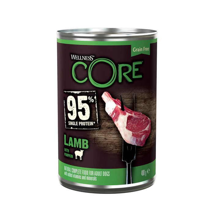 Wellness Core 95% Single Protein jagnięcina z dynią 400g