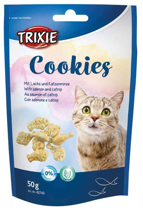 Trixie Cookies ciasteczka z łososiem i kocimiętką 50g